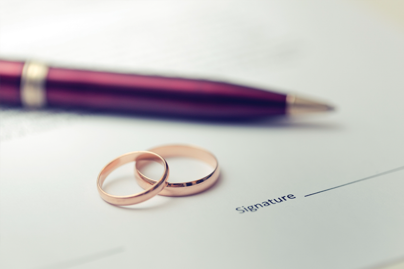 Le contrat de mariage